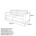 Ver imagem 2 de Sofá 3 Lugares para Sala de Estar Eliot Marrom