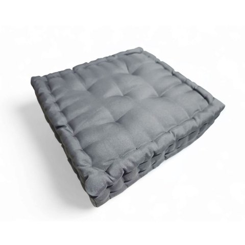 Almofada Turca Futon Cadeiras Bancos Áreas 60x60 Cm Cinza Claro