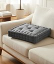 Ver imagem 2 de Almofada Turca Futon Cadeiras Bancos Áreas 60x60 Cm Cinza Claro