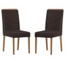 Cadeira para Mesa de Jantar Caroline Kit 2 Peças Ype Veludo Café – New Ceval - 1