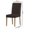 Cadeira para Mesa de Jantar Caroline Kit 2 Peças Ype Veludo Café – New Ceval - 3