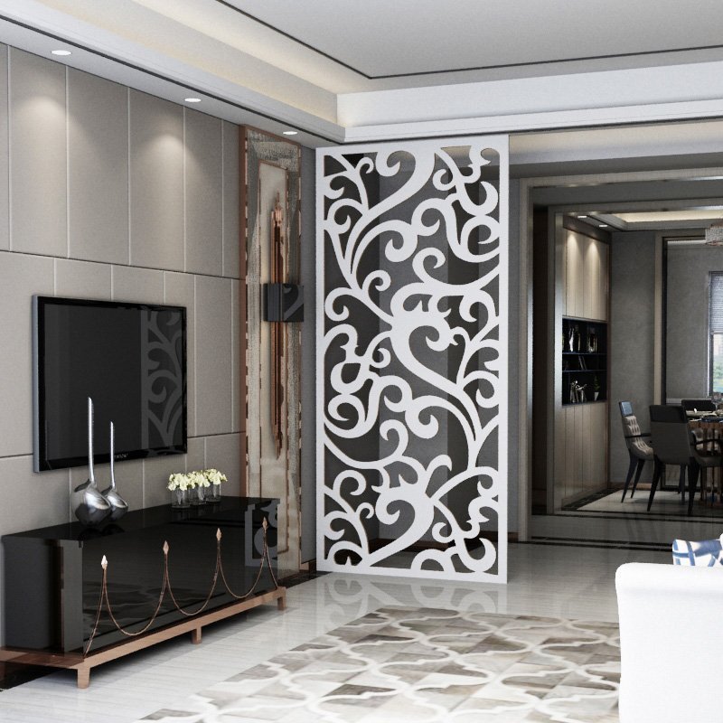 Painel Vazado Divisória Mdf Maori Branco Decore Painéis e Divisórias 1,80x2,20m