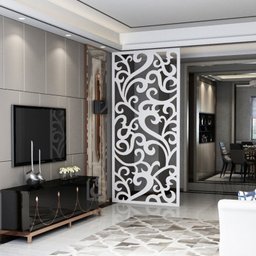 Painel Vazado Divisória Mdf Maori Branco Decore Painéis e Divisórias 1,80x2,20m - 1