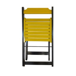 Cadeira de Madeira Dobrável Amarelo - 2