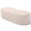 Ver imagem 2 de Kit Puff Redondo Lola e Puff Recamier Orgânico Orbit W01 Suede Bege - Lyam Decor