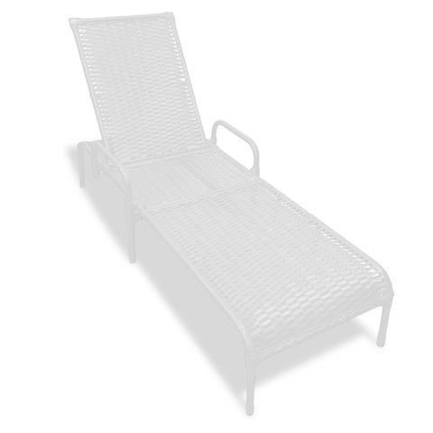 Espreguiçadeira Catar com Regulagem para Jardim e Piscina - Branco