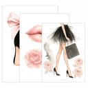 Ver imagem 3 de Kit3 Quadro Decorativo Fashion Mulher Moda Quarto Casa Loja Qualidade Premium Moderno 28x20cm