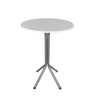 Mesa Bistrô Baixo Prata 80cm Tampo MDF Branco 60 cm - 1