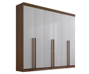 Ver imagem 1 de Guarda Roupa Milano 6 Portas 6 Gavetas - D'Doro Móveis:Castanho/Off
