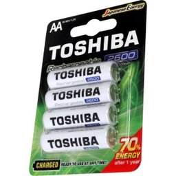 Pilha Recarregável Aa 1,2v 2600mah Tnh6gae (c/4 Pilhas) Toshiba - 3