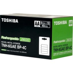 Pilha Recarregável Aa 1,2v 2600mah Tnh6gae (c/4 Pilhas) Toshiba - 8