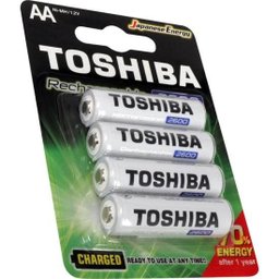 Pilha Recarregável Aa 1,2v 2600mah Tnh6gae (c/4 Pilhas) Toshiba - 2
