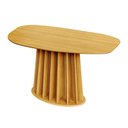 Ver imagem 4 de Kit Mesa de Jantar Organica Ripada 6 Cadeiras Estofadas 100% MDF Carvalho Rose/Cinza Escuro - Dalla