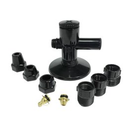 Adaptador Filtro de água Registro + ponto de Água ABS Preto - 3