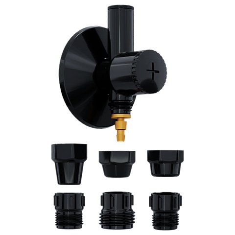 Adaptador Filtro de água Registro + ponto de Água ABS Preto