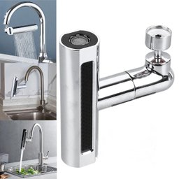 Extensor Torneira 4 Modos Arejador Cascata Cozinha Pia Cuba Giratorio 360º Agua Alta Pressao Ajustav - 1