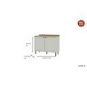 Ver imagem 3 de Balcão Cantinho do Café Tampo MDF Iluminata Verde/Mint/Ébano