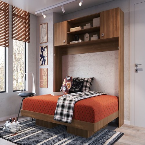 Cama Casal Ambiente Reali 140 Branco Brilho - Lopas.