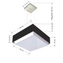 Ver imagem 2 de Lustre para Sala de Jantar Vivare Md-4402 Cúpula em Tecido 40x40cm Cor Preto Bivolt