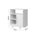 Ver imagem 3 de Cômoda Organizadora Flocos de Roupas Kids Infantil para Quarto da Criança Sapateira Cor Branco