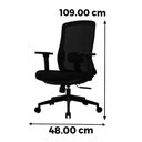 Ver imagem 2 de Cadeira de Escritório BLM189D Diretor Tela Mesh Base com Rodízios Giratória Cinza Blume Office