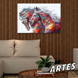 Quadro Cavalos Coloridos -- BR ARTES - 4