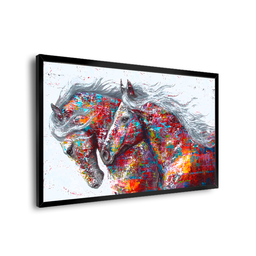 Quadro Cavalos Coloridos -- BR ARTES - 2