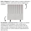 Ver imagem 4 de Cabeceira Estofada Cama Box Solteiro 100 Cm Laura Suede:cinza Claro