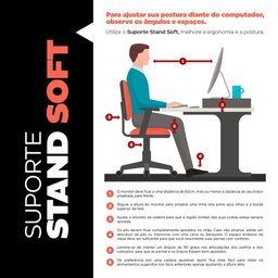Base Suporte Stand para Monitor Setup Soft Elevado 65x15cm em 100% Mdf Preto - Abmaza - 2