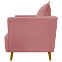 Ver imagem 4 de Poltrona Decorativa para Sala Recepção Escritório Consultório Reforçada Eliza Tecido Suede