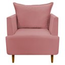 Ver imagem 1 de Poltrona Decorativa para Sala Recepção Escritório Consultório Reforçada Eliza Tecido Suede