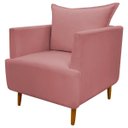 Ver imagem 3 de Poltrona Decorativa para Sala Recepção Escritório Consultório Reforçada Eliza Tecido Suede