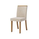 Ver imagem 6 de Conjunto Sala de Jantar Mesa Lisa 160cm Tampo MDF Vidro Canto Reto e 6 Cadeiras Tainá