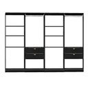 Ver imagem 3 de Guarda-Roupas Closet Modulado Alasca Duo 240cm 4 Peças com 4 Gavetas e Cabideiros Preto Touch