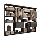 Ver imagem 2 de Guarda-Roupas Closet Modulado Alasca Duo 240cm 4 Peças com 4 Gavetas e Cabideiros Preto Touch