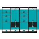 Ver imagem 6 de Guarda-Roupas Closet Modulado Alasca Duo 240cm 4 Peças com 4 Gavetas e Cabideiros Preto Touch