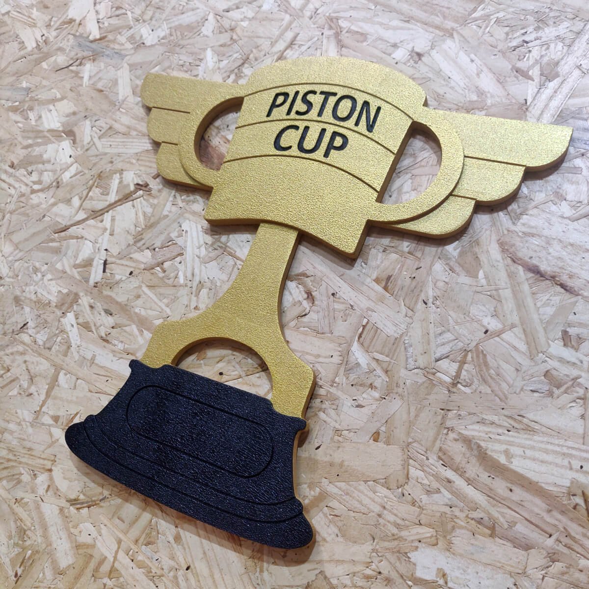 Placa Decorativa troféu piston cup Woodhead Parafuso - 2