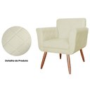 Ver imagem 4 de Conjunto 2 Poltronas Cadeiras Isabella Sala de Estar Corano Bege - Incasa Decor