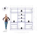 Ver imagem 3 de Guarda Roupa Casal Evidence Plus 6 Portas com Cômoda Sapateira Genova Plus 4 Gavetas Cinamomo Areia