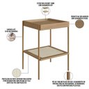 Ver imagem 3 de Mesa Lateral para Sala de Estar Industrial Indy A03 Hanover Dourado