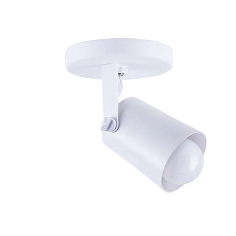 Spot de Sobrepor Moderno Direcionável Fokus 1 Lâmpada E27 Bivolt:Branco/110V/220V
