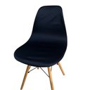 Ver imagem 3 de Kit 4 Capa de Cadeira Charles Eames Eiffel Pé Palito Malha Mista:23 Preto