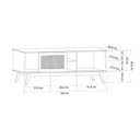 Ver imagem 2 de Rack Retrô Para Tv 60 Polegadas Panama - Off White Acetinado - Cor: Off White