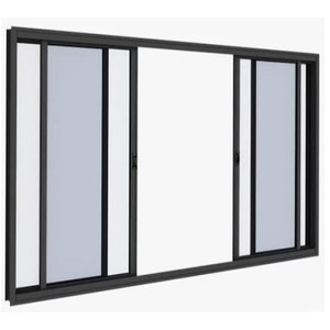 Janela de alumínio 04 folhas Branco Classic com Vidro Fume - 100x120