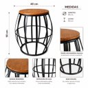 Ver imagem 2 de Mesa Lateral Barril Seat Garden p/ Área Externa e Interna (Pode Ser Usado como Banco)