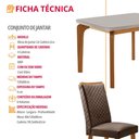 Ver imagem 5 de Mesa de Jantar Liz 120cm Tampo Mdf Vidro Canto Copo com 4 Cadeiras Lira