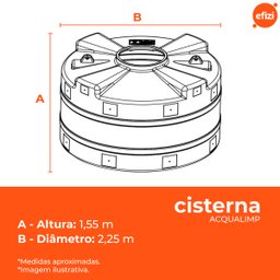 Cisterna 5.000 Litros Cinza Polietileno Fibromar - 3