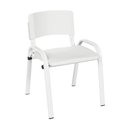 Ver imagem 2 de Kit 12 Cadeira Iso Infantil Creche, Base Branco Branco
