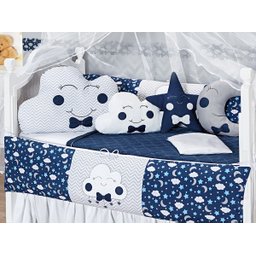 KIT JOGO DE BERÇO BABY EXCLUSIVO 12 PECAS KIT AMERICANO FOFURA PARA BEBE COMPLETO LUXUOSO - 5