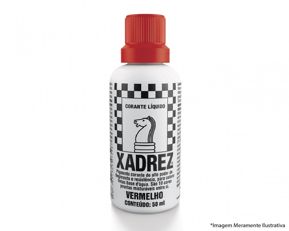 Corante Liq Xadrez Extra 50ml Vermelho C/12pcs